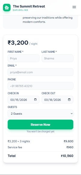 Full-Stack Boutique Homestay Booking Engine & Operations Dashboard gallery image 9