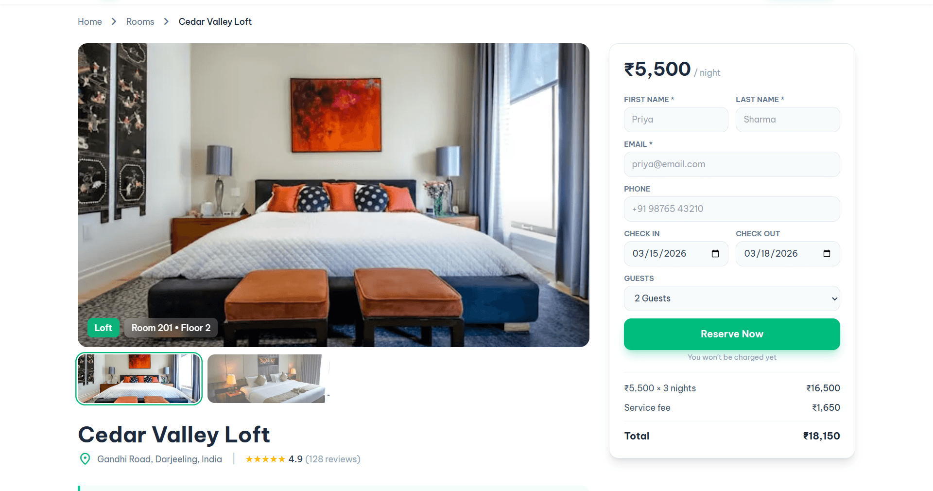 Full-Stack Boutique Homestay Booking Engine & Operations Dashboard gallery image 10